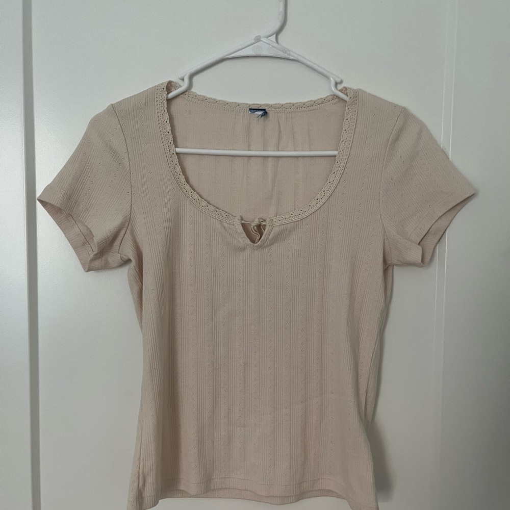 Old Navy Beige Short Sleeve Tee